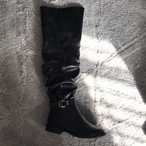 Black Thigh High Boots